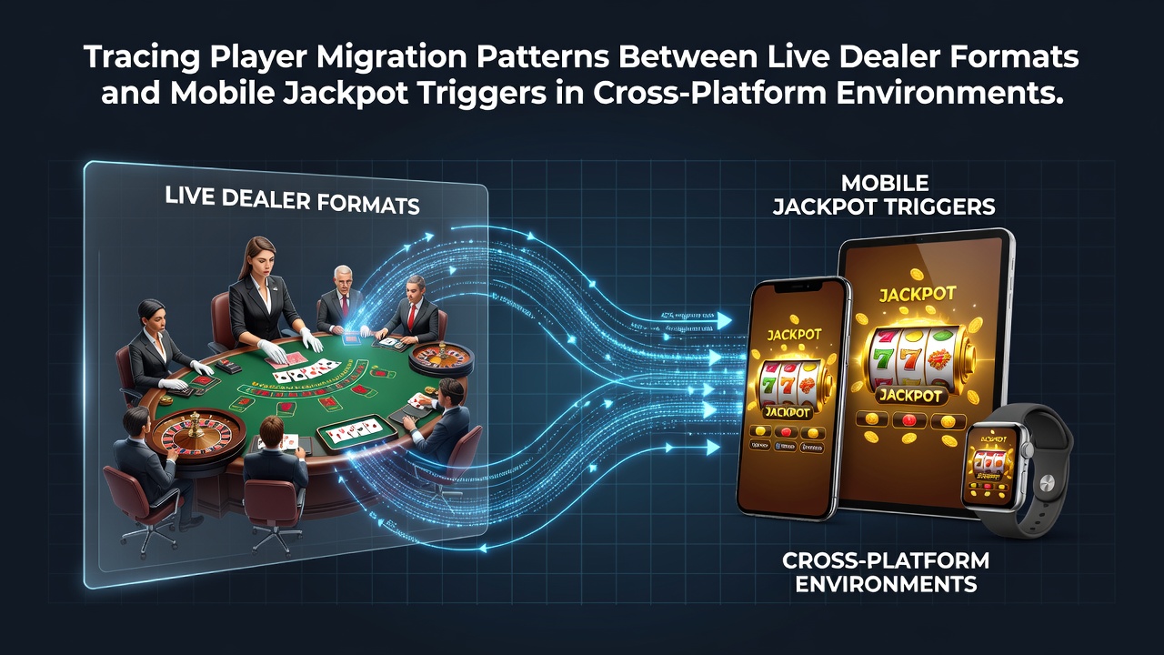 Diagramm zur Spielermigration zwischen Live-Dealer-Formaten und mobilen Jackpot-Triggern
