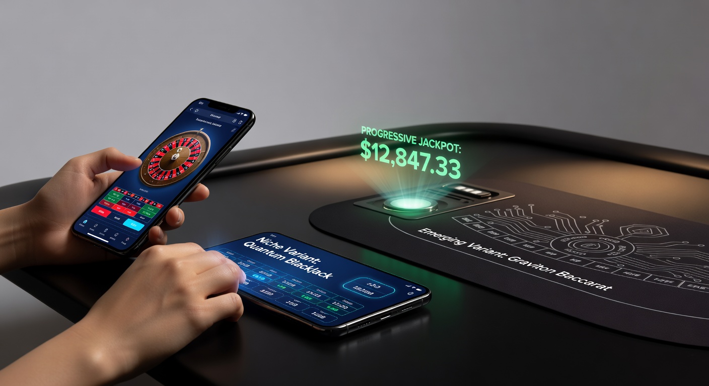 Mobile Schnittstellen mit progressiven Jackpot-Elementen in Tischspielvarianten auf Tablet und Smartphone